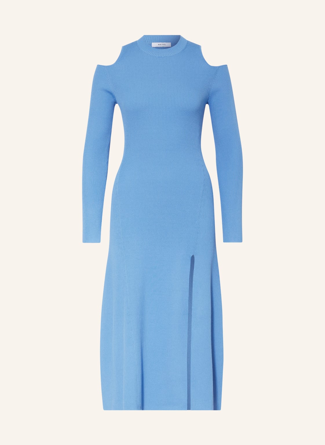 Image of Reiss Cold-Shoulder-Kleid Jean blau
