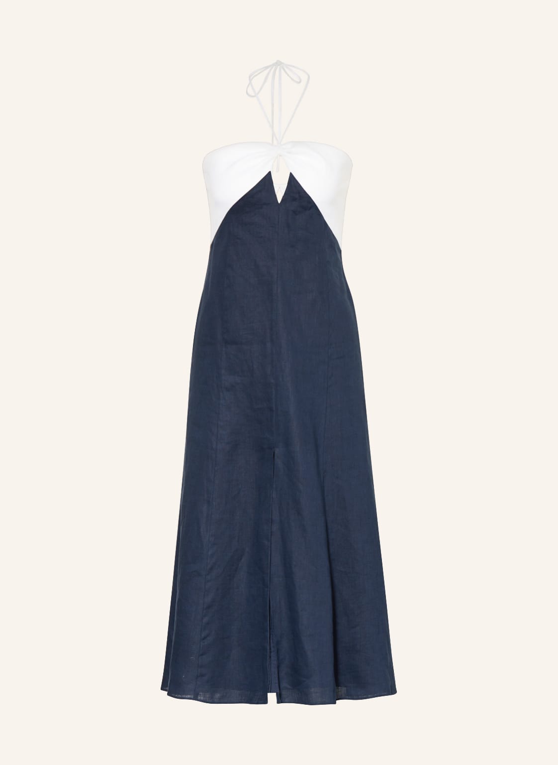 Image of Reiss Leinenkleid Sian Mit Cut-Out blau