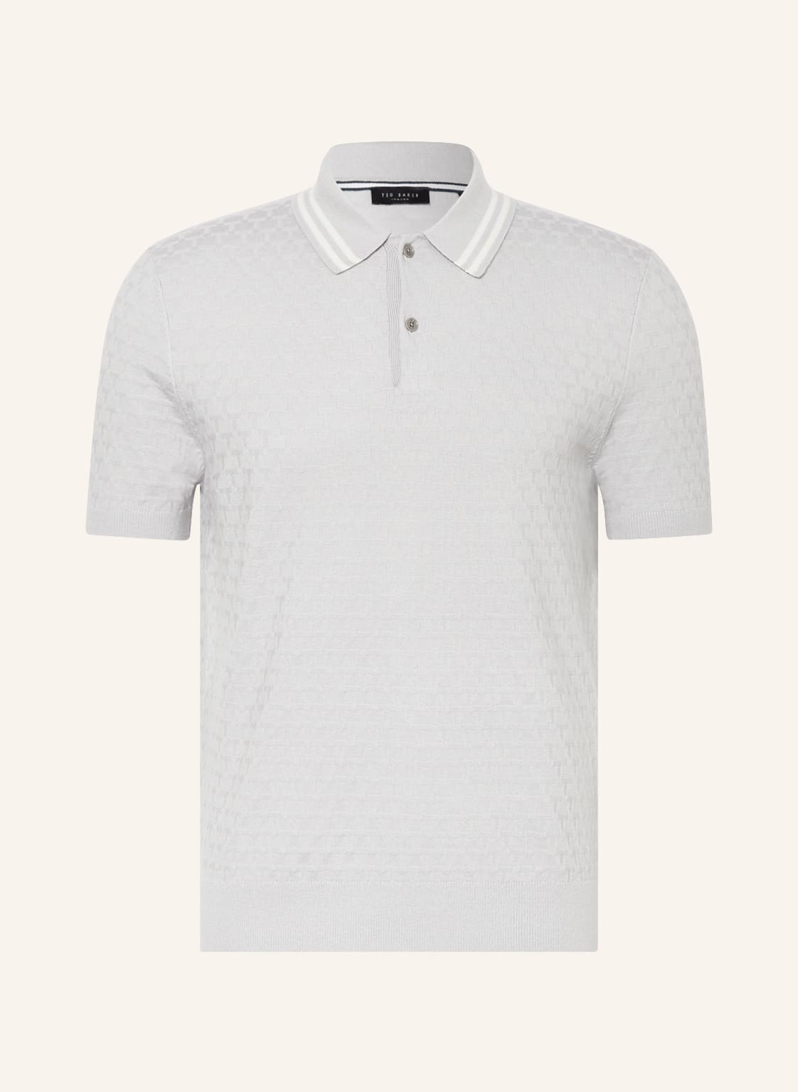 Image of Ted Baker Strick-Poloshirt Mahana Regular Fit grau