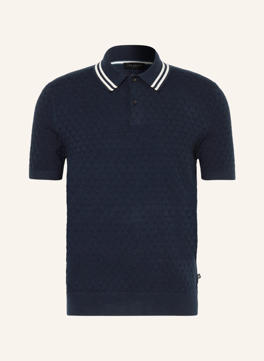 Image of Ted Baker Strick-Poloshirt Mahana Regular Fit blau