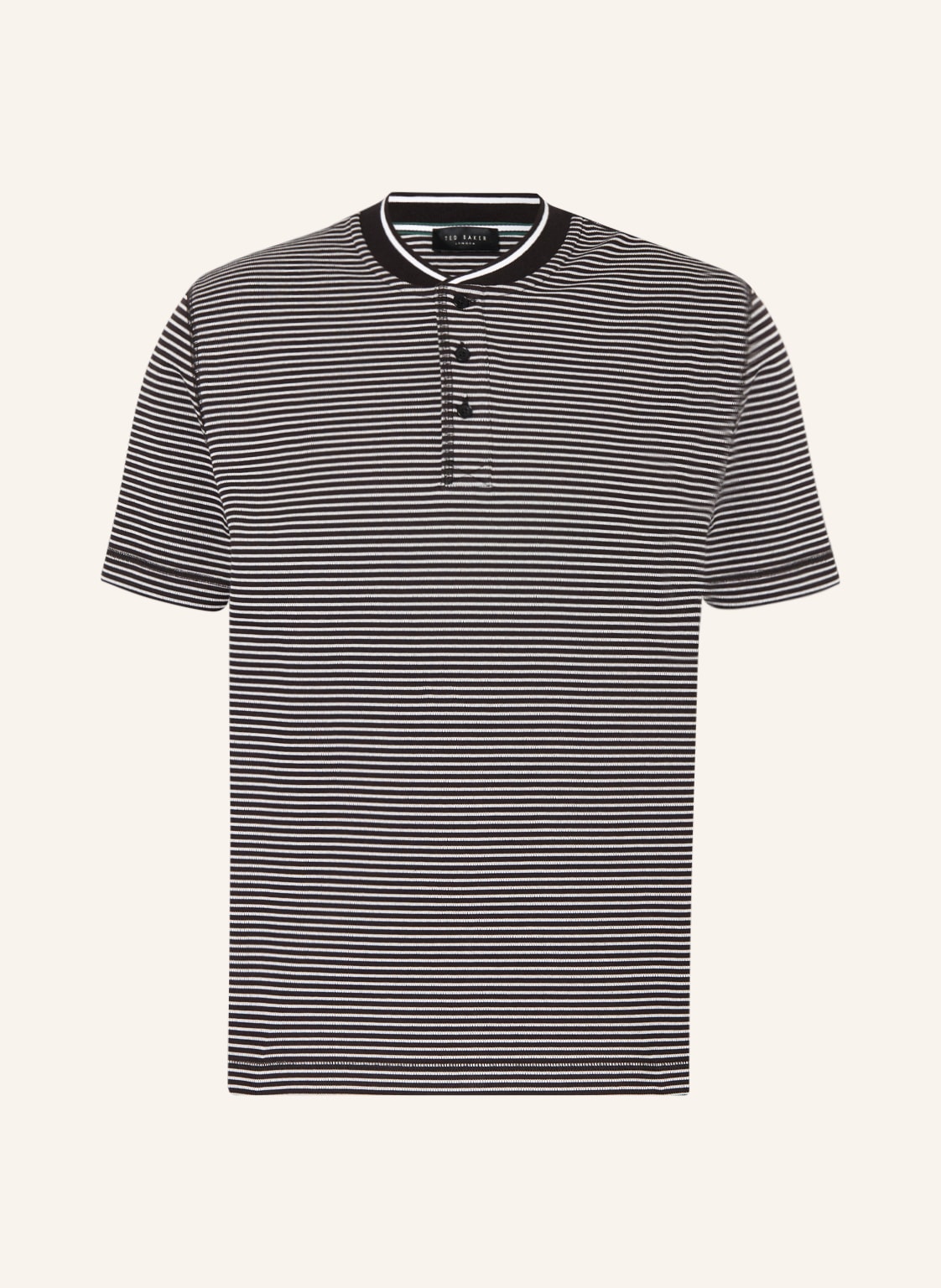 Image of Ted Baker Strick-Poloshirt Garnerr schwarz
