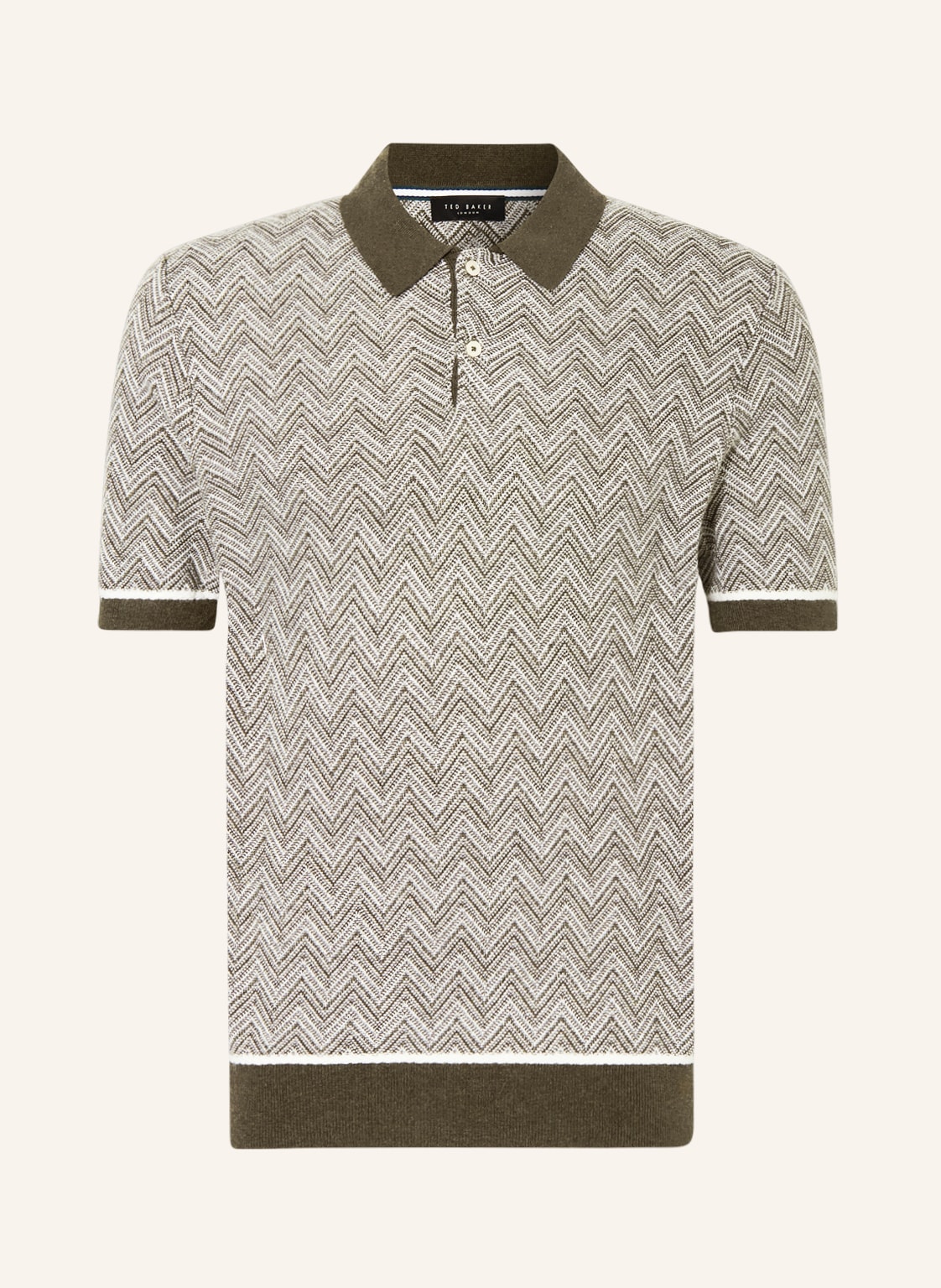 Image of Ted Baker Strick-Poloshirt Waldun gruen