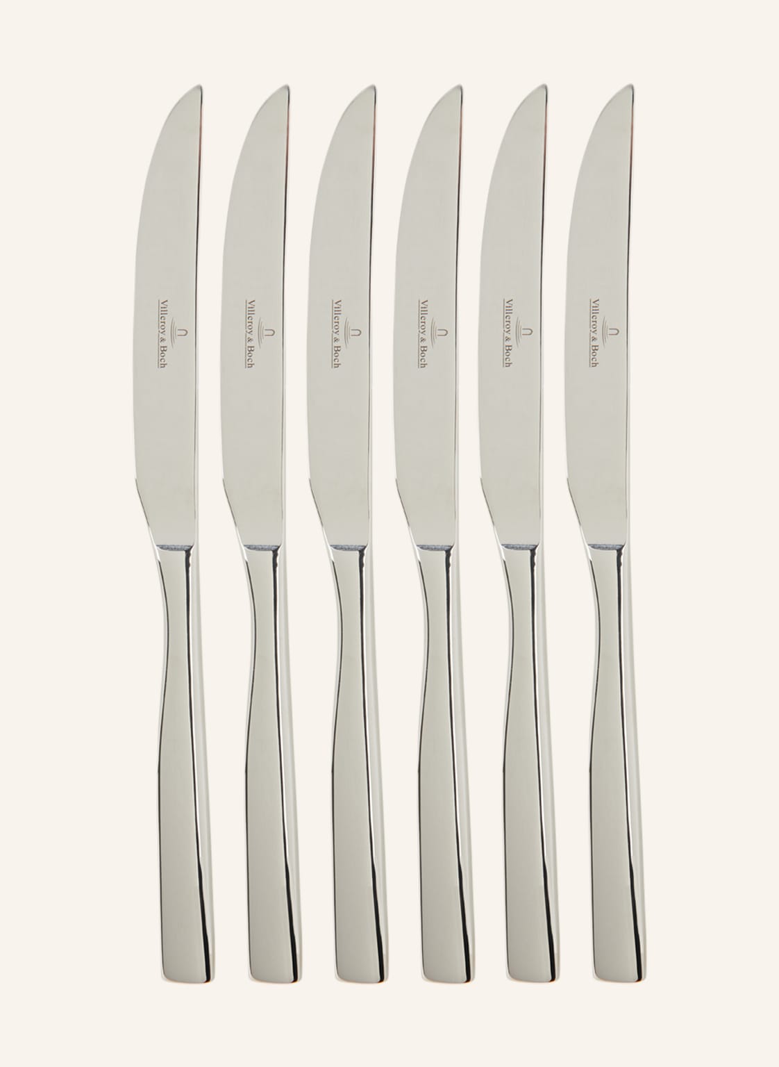 Image of Villeroy & Boch 6er-Set Pizza- Und Steakmesser Piemont silber