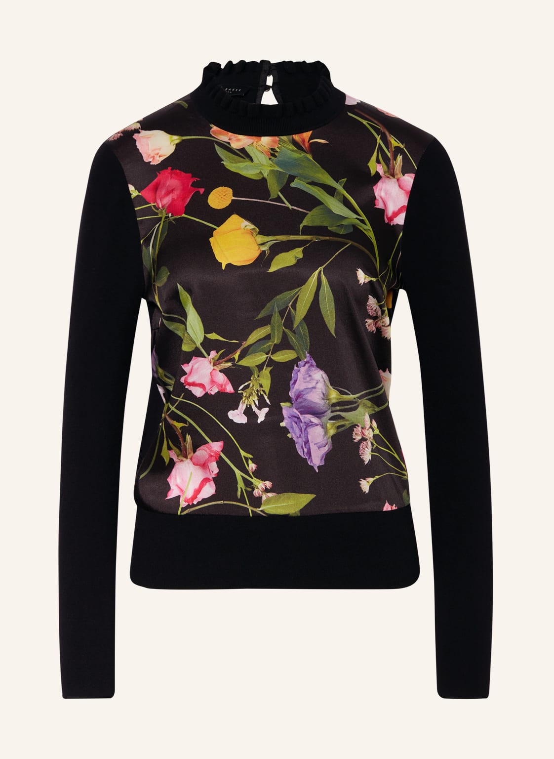 Image of Ted Baker Pullover Daneaa Im Materialmix schwarz