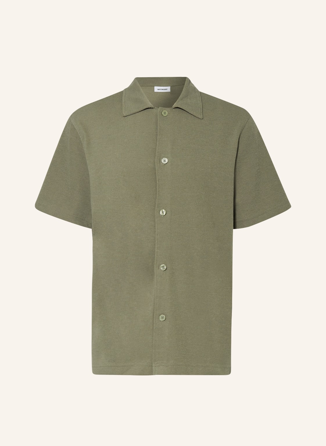 Image of Weekday Kurzarm-Hemd Comfort Fit gruen