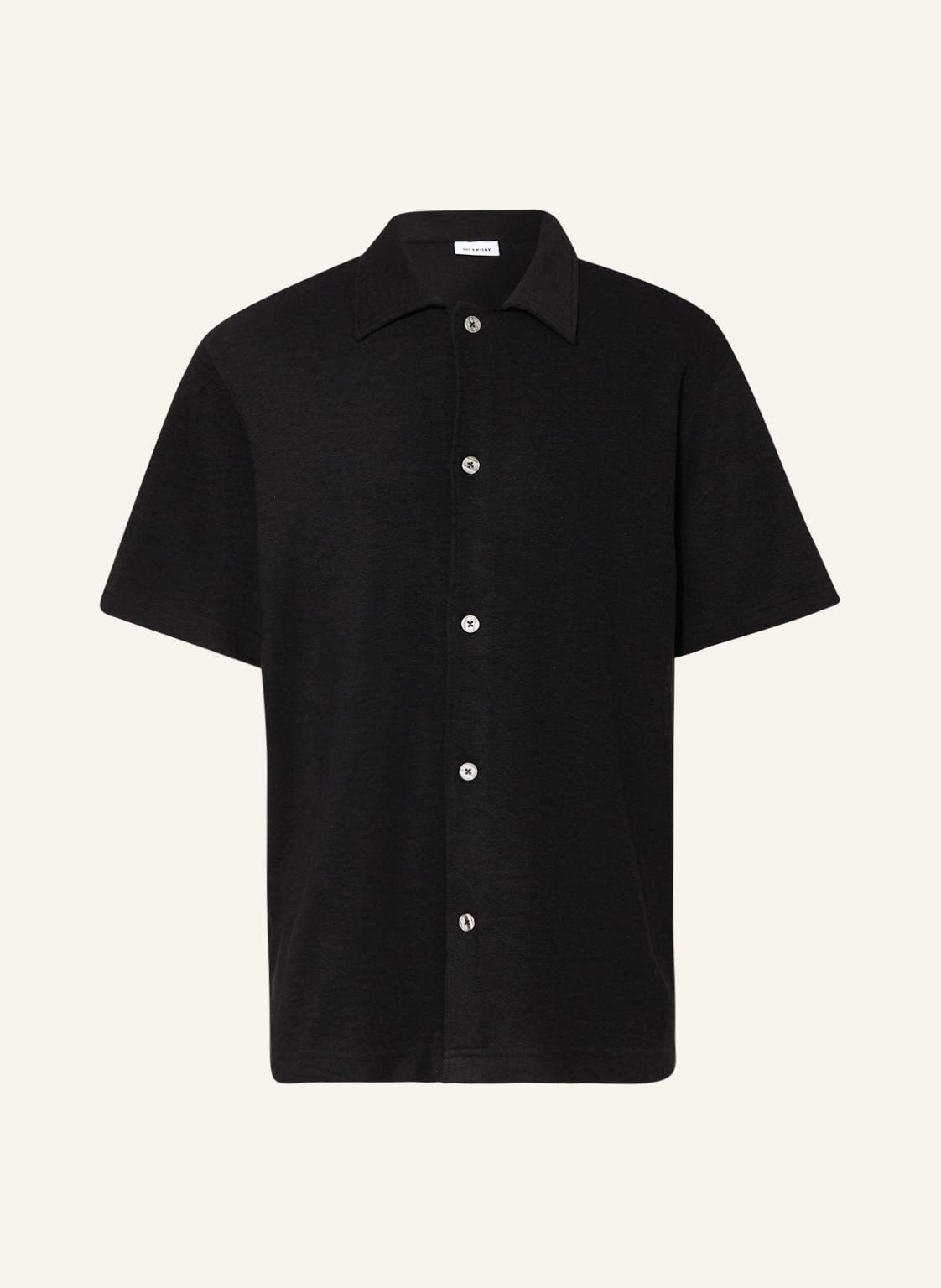 Image of Weekday Strickhemd Comfort Fit schwarz