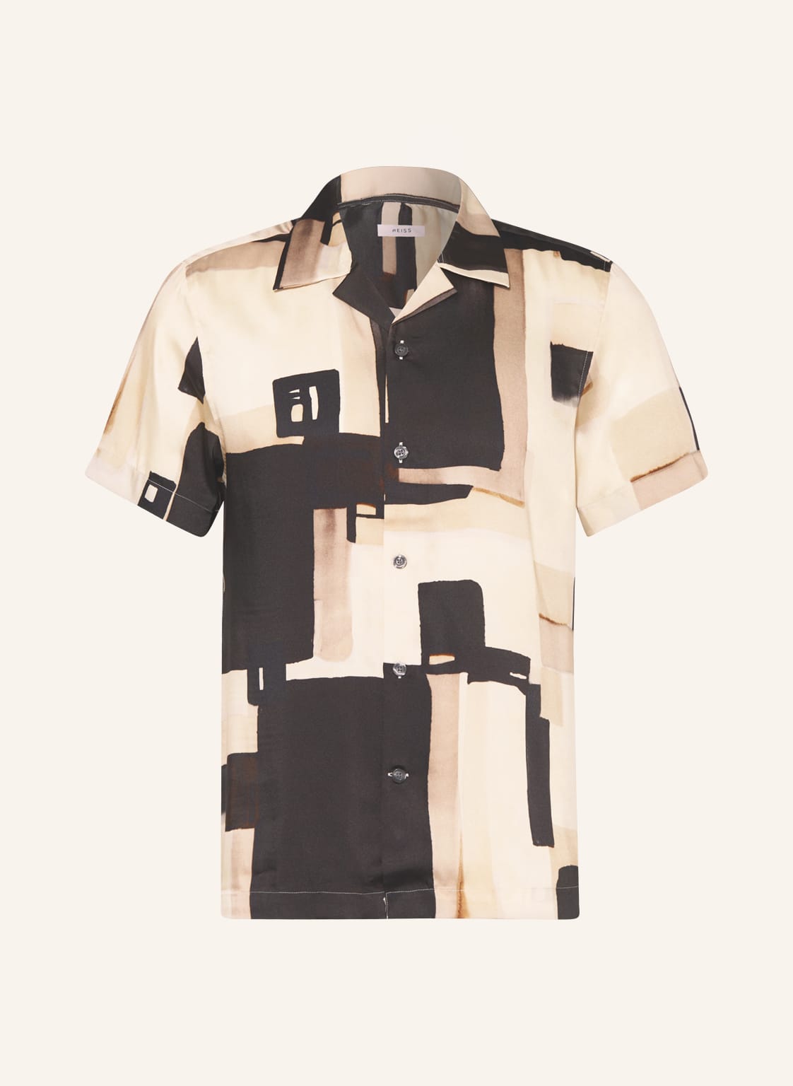 Image of Reiss Resorthemd Deekay Regular Fit Aus Satin braun