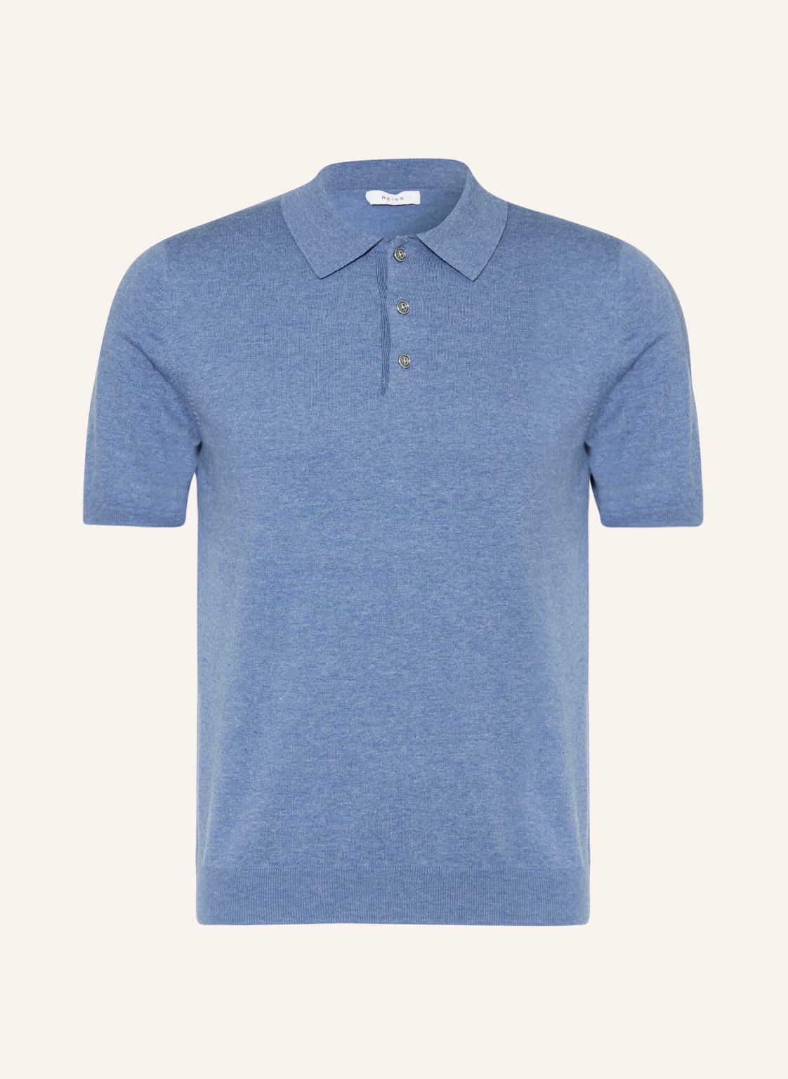 Image of Reiss Strick-Poloshirt Wilton blau