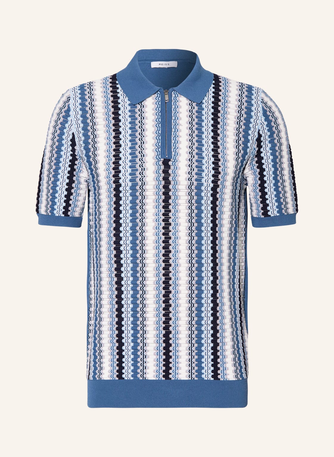 Image of Reiss Strickshirt Redbourne blau