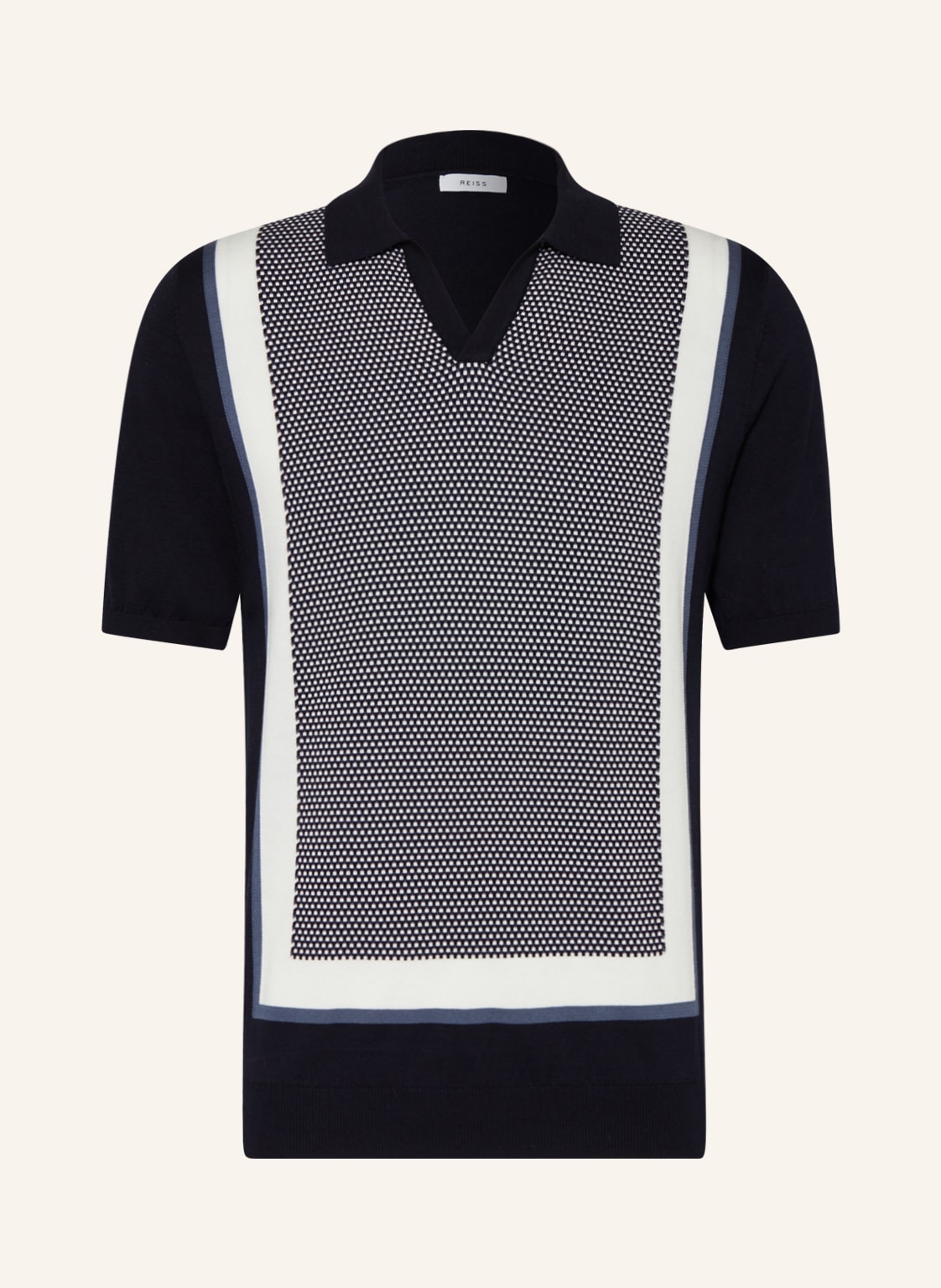 Image of Reiss Strickshirt Kennington blau