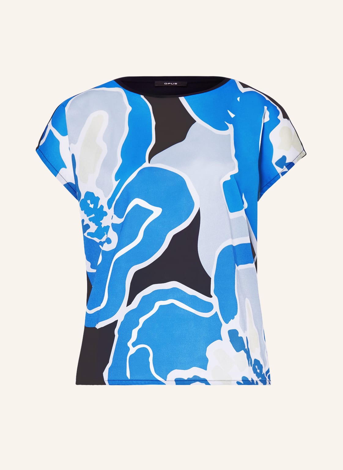 Image of Opus T-Shirt Sintenso Im Materialmix blau