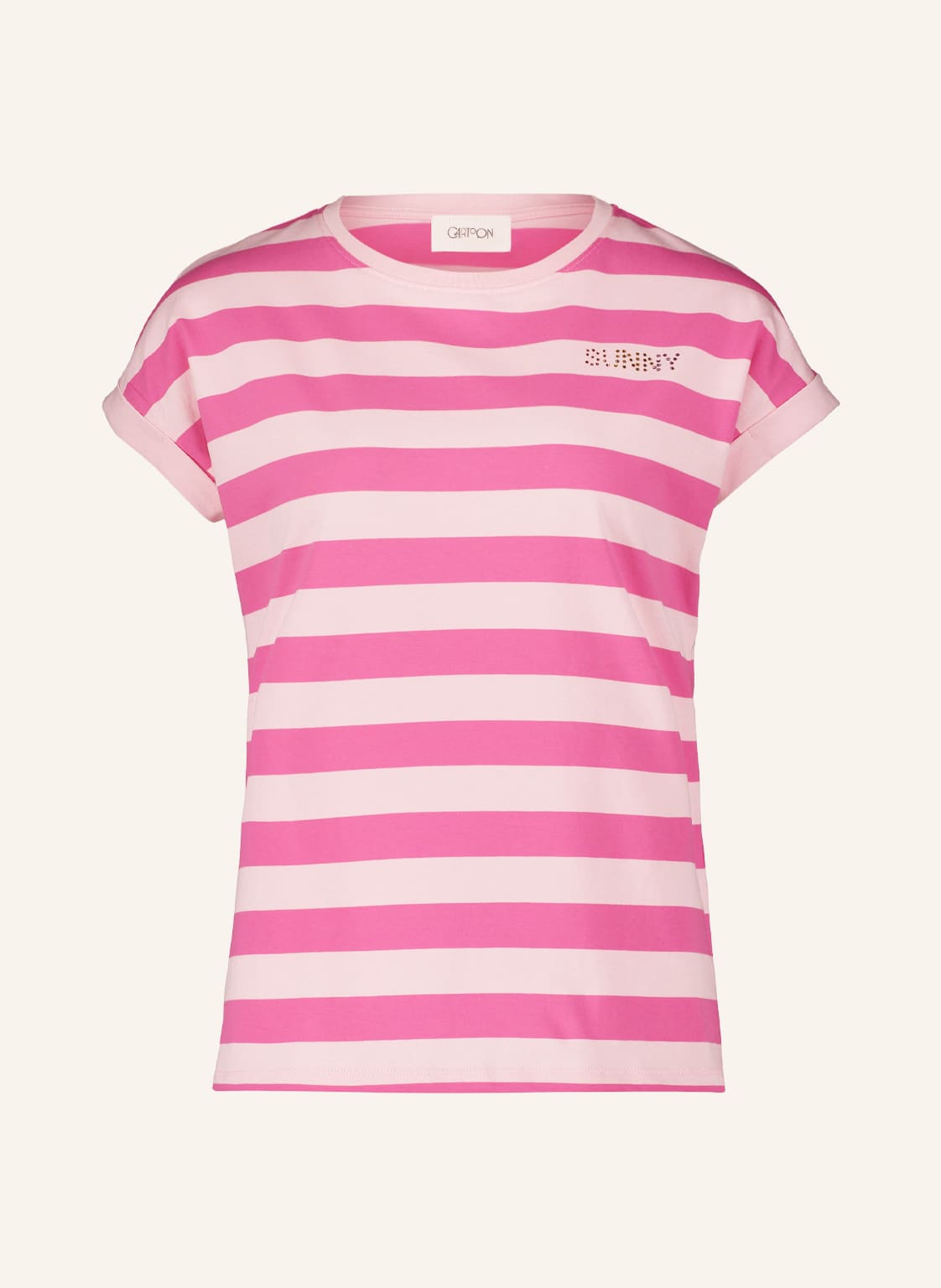 Image of Cartoon T-Shirt Mit Schmucksteinen pink