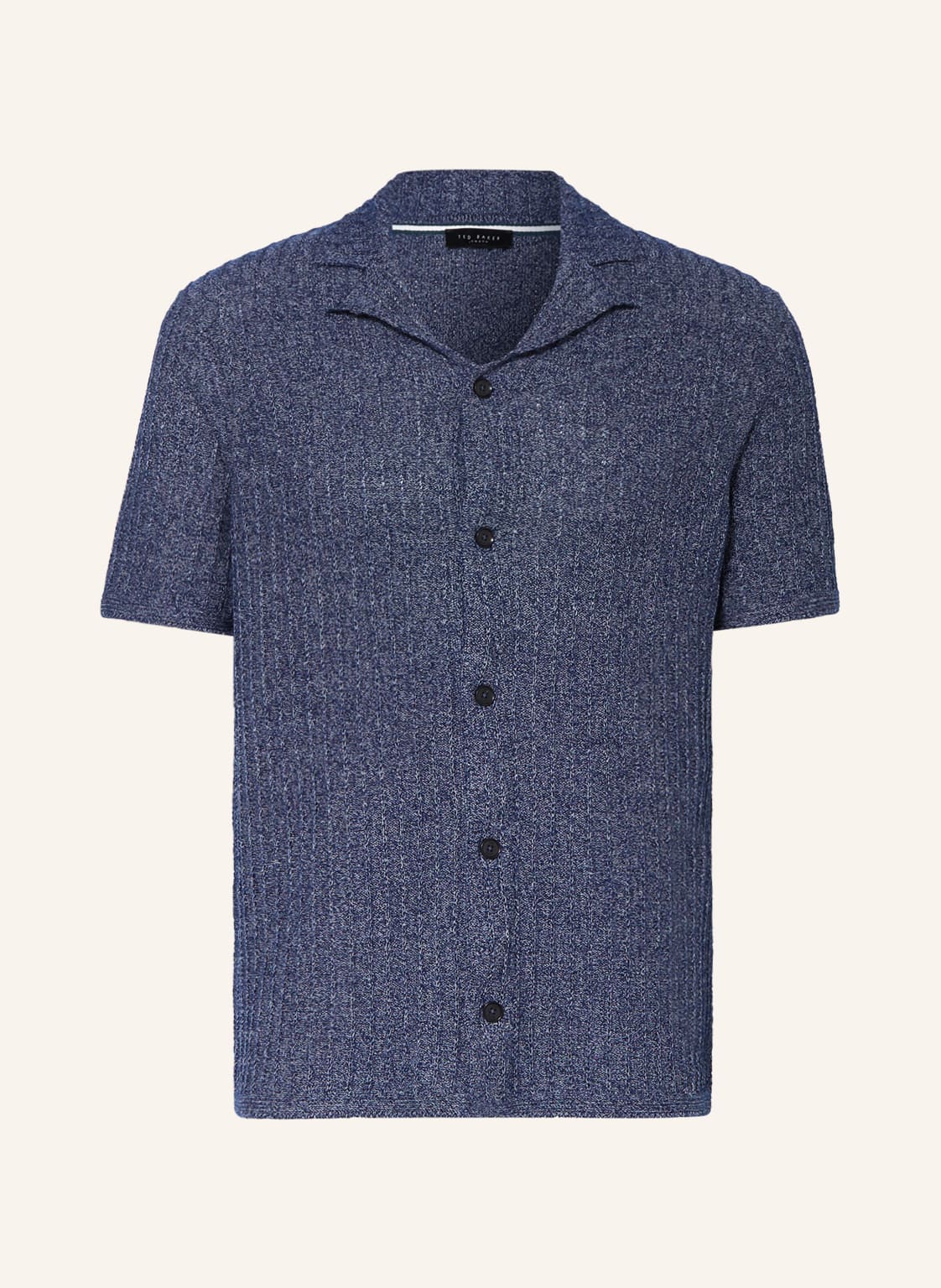 Image of Ted Baker Resorthemd Proof Relaxed Fit Aus Strick blau