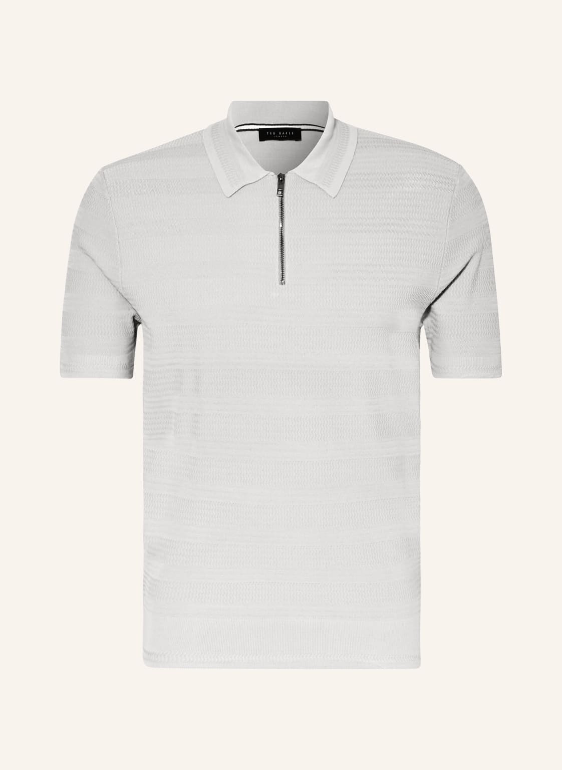 Image of Ted Baker Strick-Poloshirt Stree grau