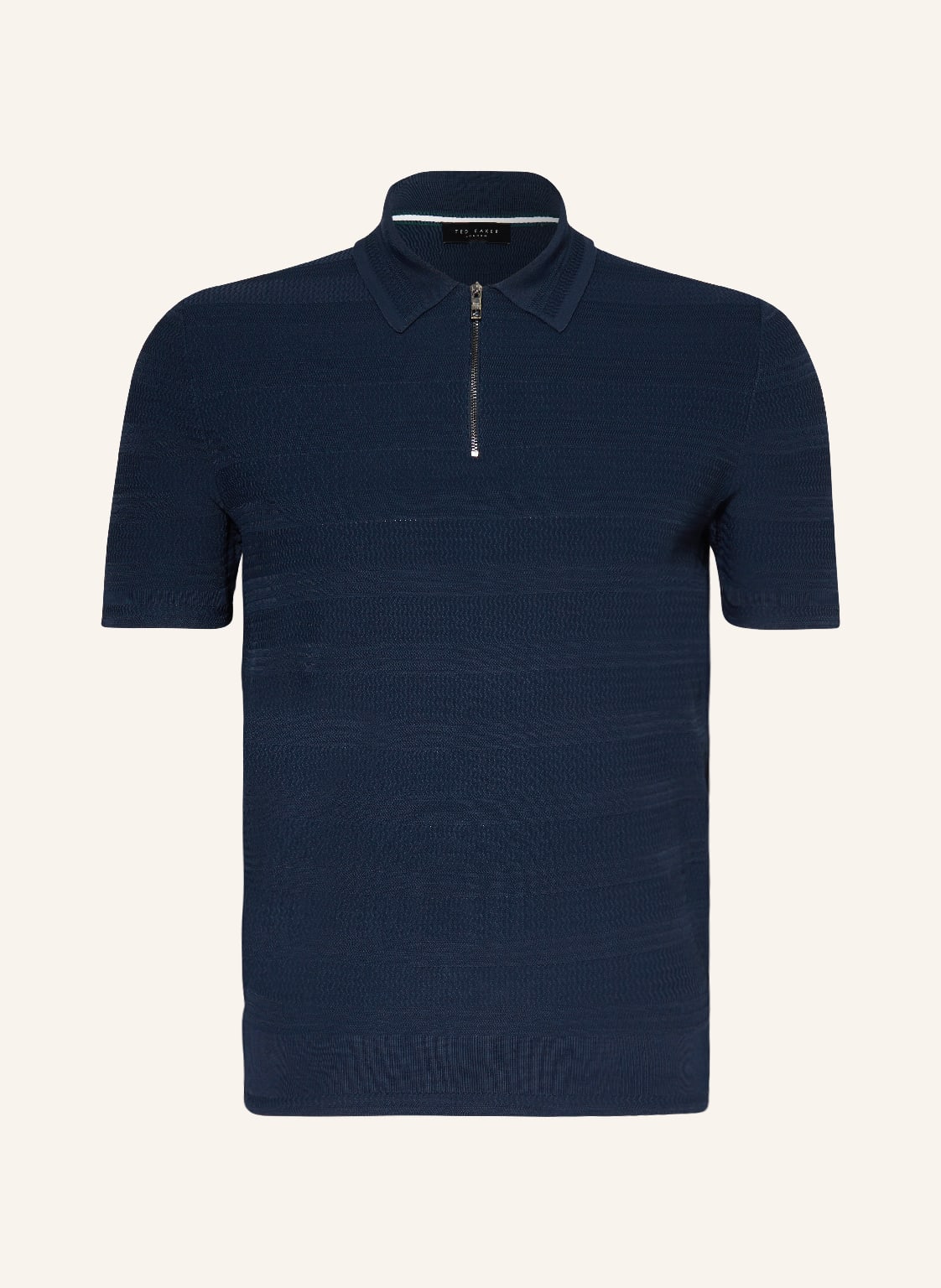 Image of Ted Baker Strick-Poloshirt Stree blau