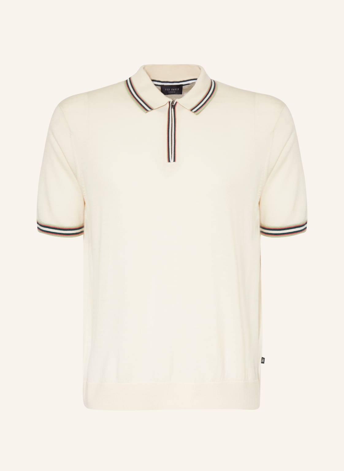Image of Ted Baker Strick-Poloshirt Pierrot Regular Fit weiss