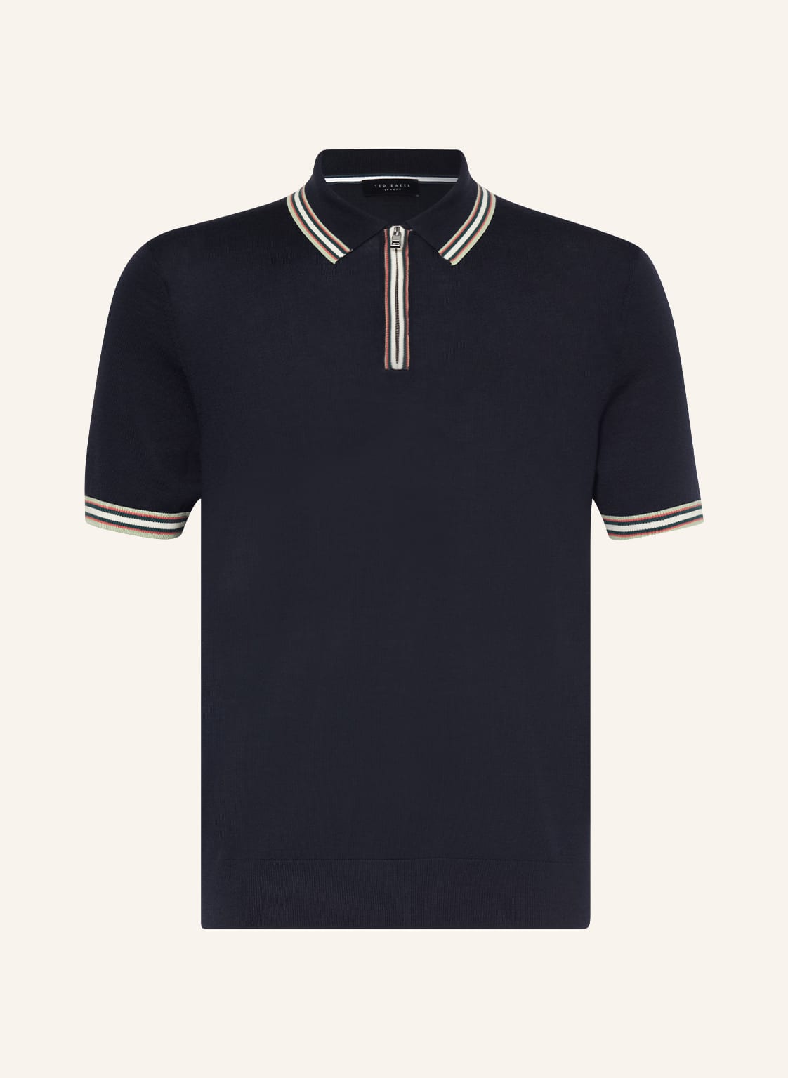 Image of Ted Baker Strick-Poloshirt Pierrot Regular Fit blau