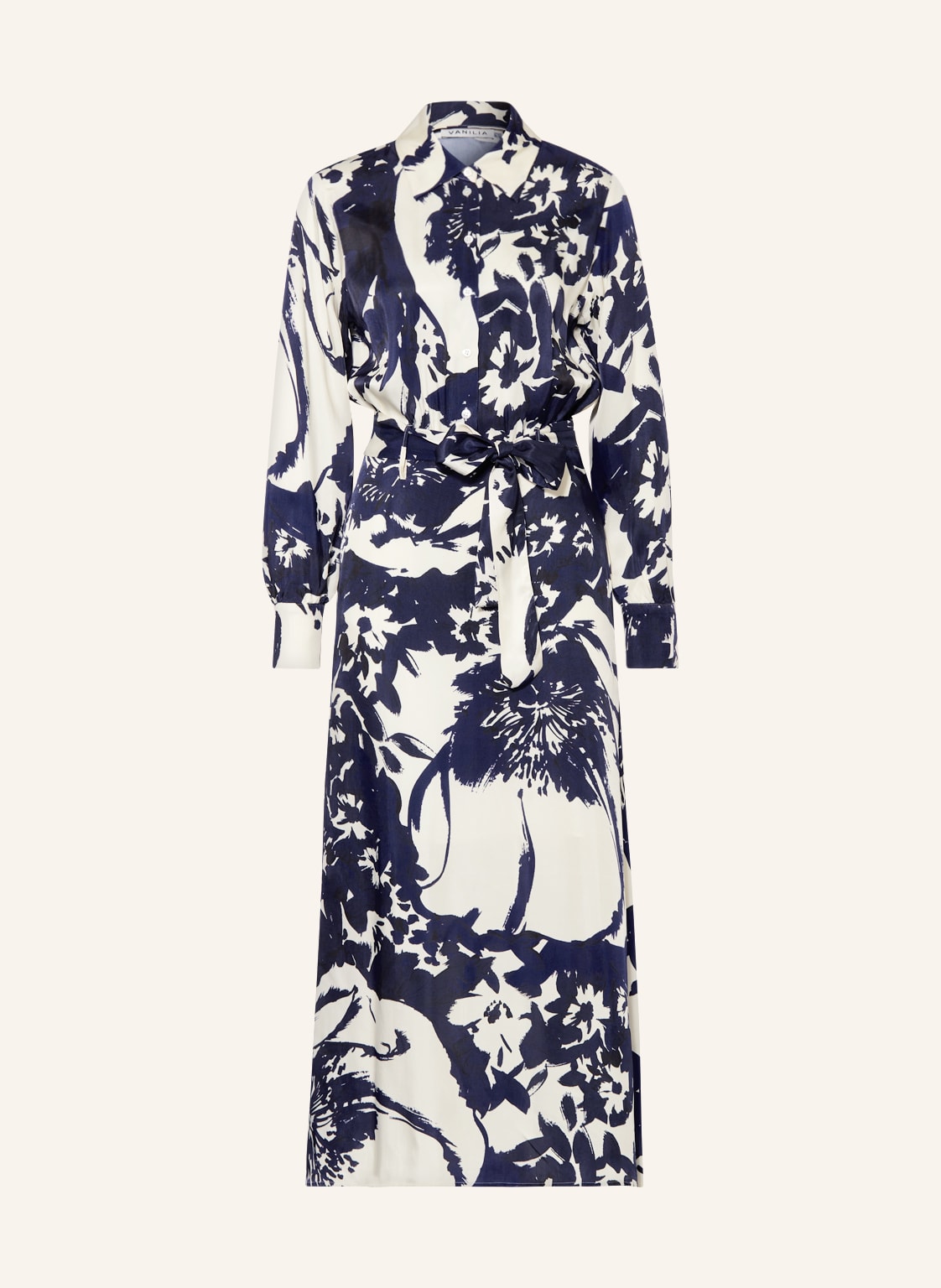 Image of Vanilia Satinkleid blau