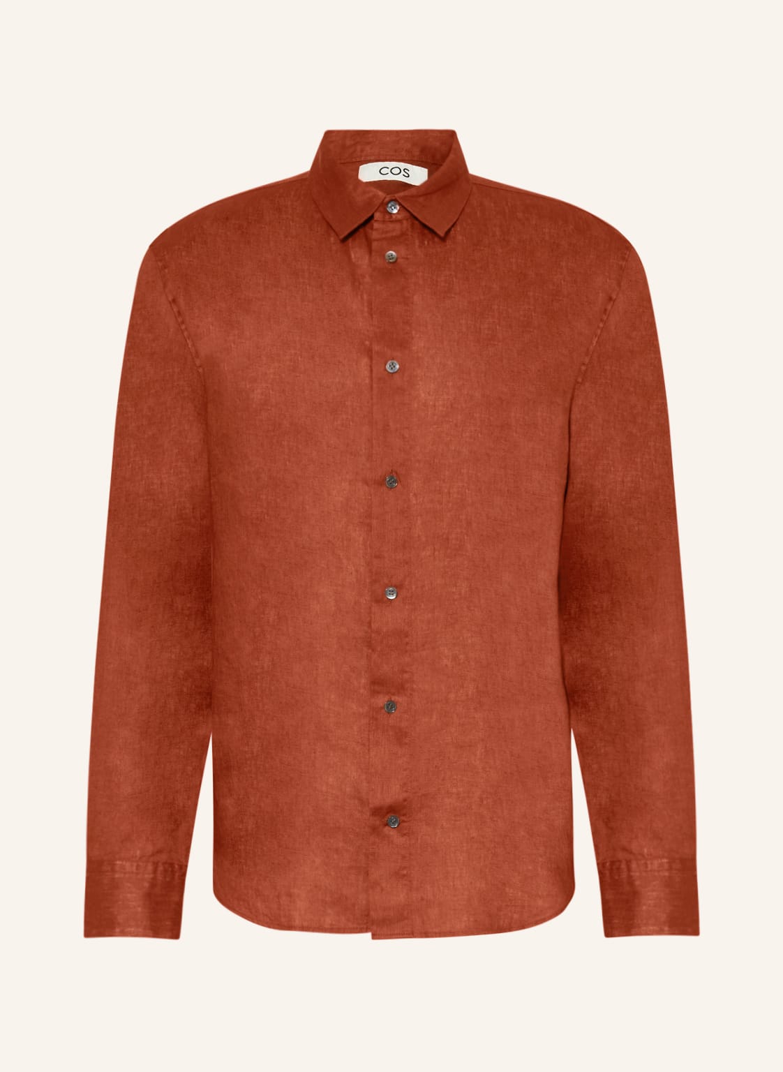 Image of Cos Leinenhemd Relaxed Fit orange