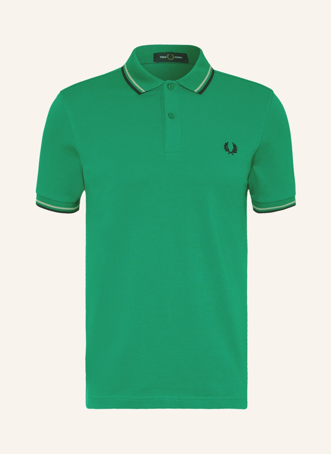 Image of Fred Perry Piqué-Poloshirt m3600 Slim Fit gruen