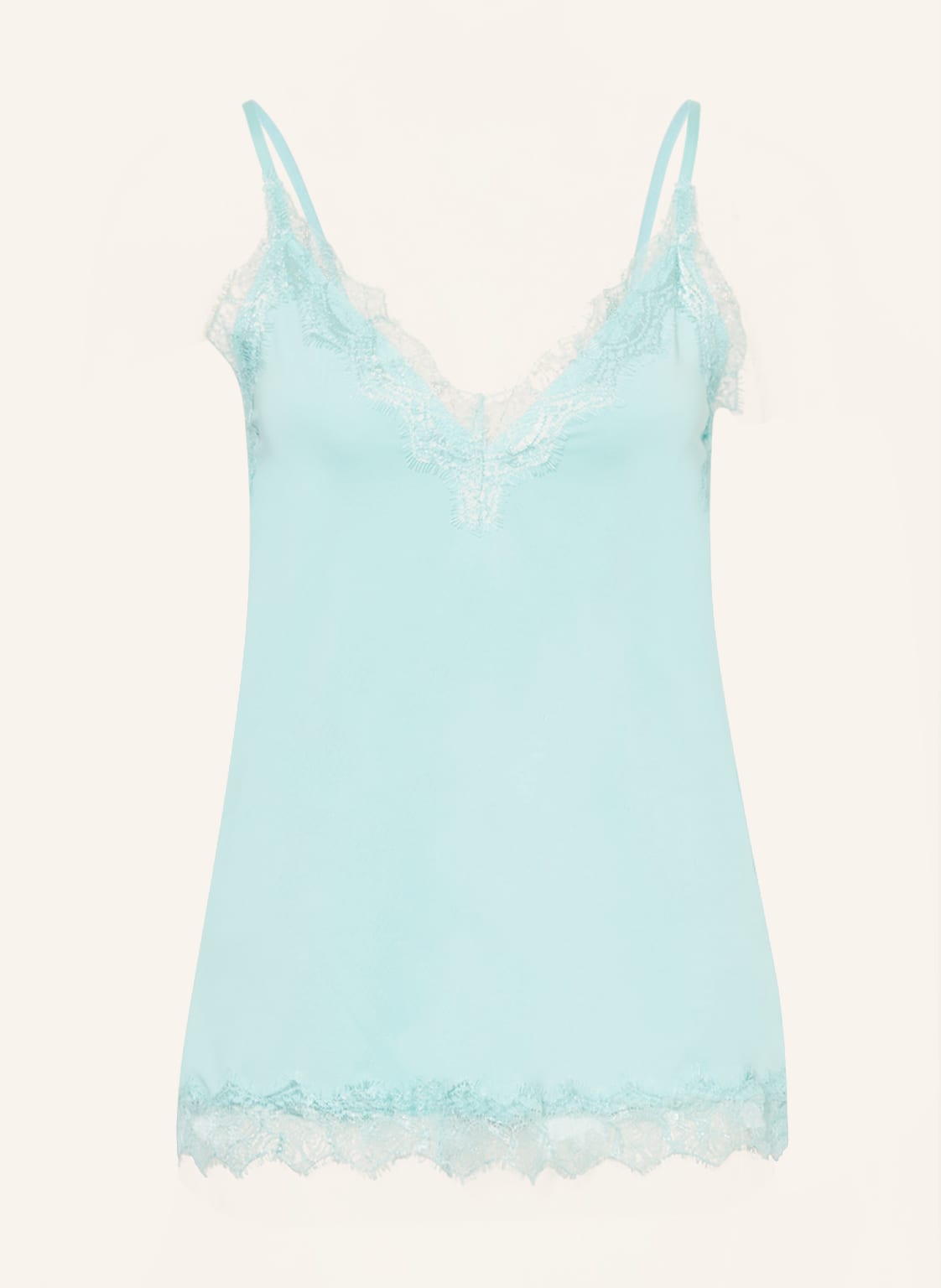 Image of Rosemunde Top Billie Mit Spitze blau