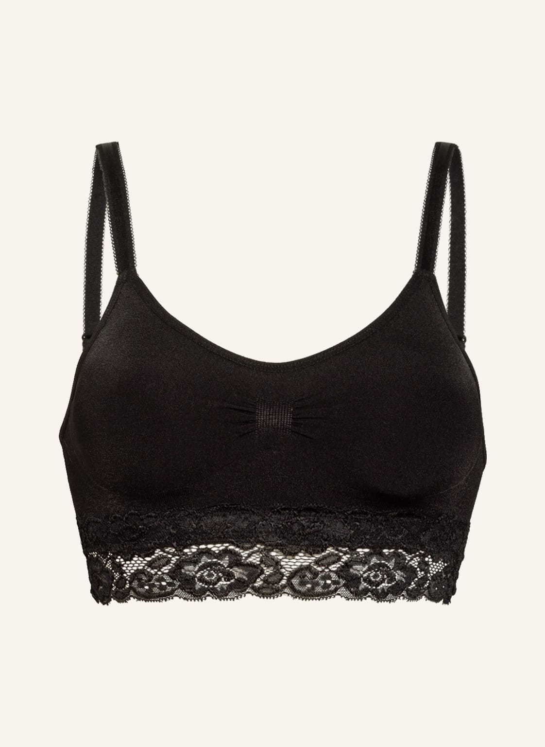 Image of Magic Bodyfashion Bustier Comfort Bra Spaghetti Lace schwarz