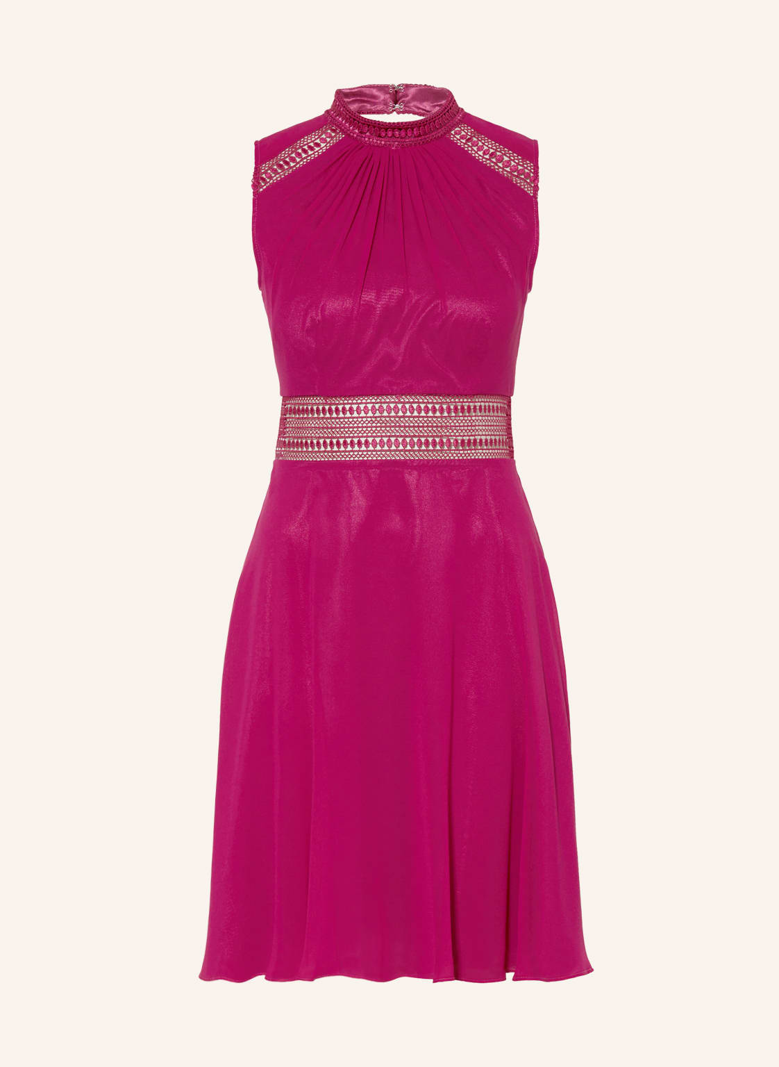 Image of Vm Vera Mont Cocktailkleid Mit Spitzenbesatz pink