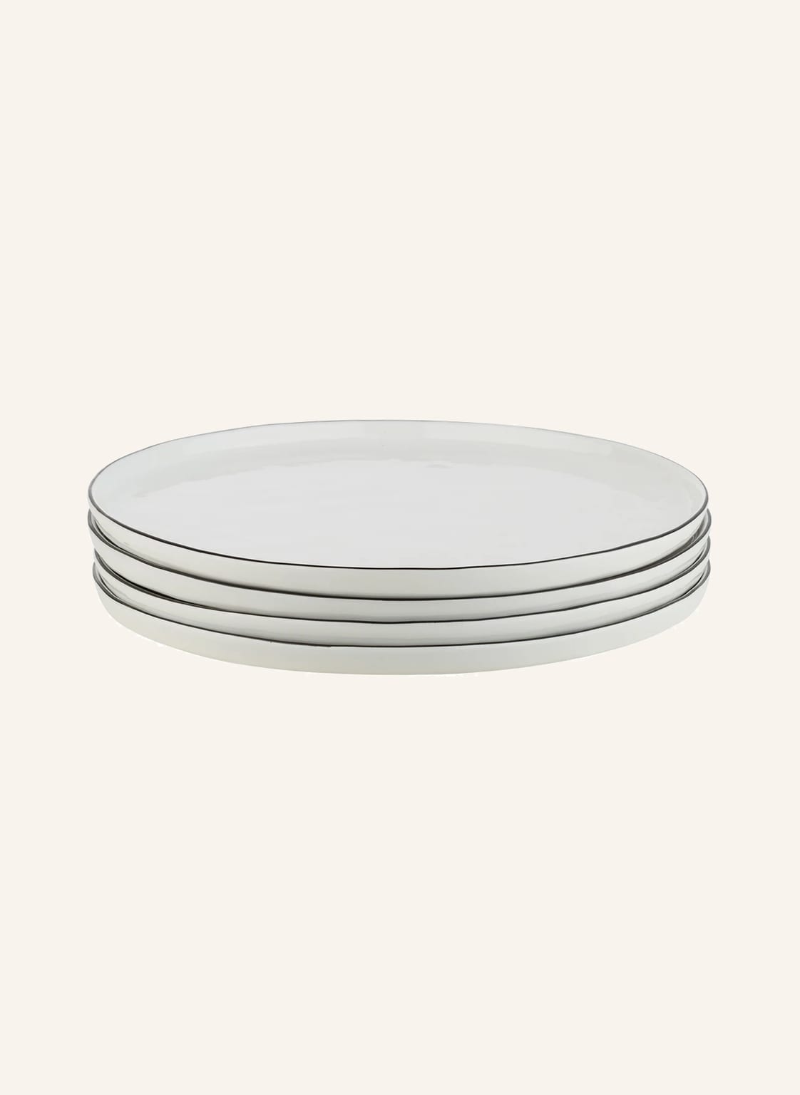 Image of Broste Copenhagen 4er-Set Speiseteller Salt weiss