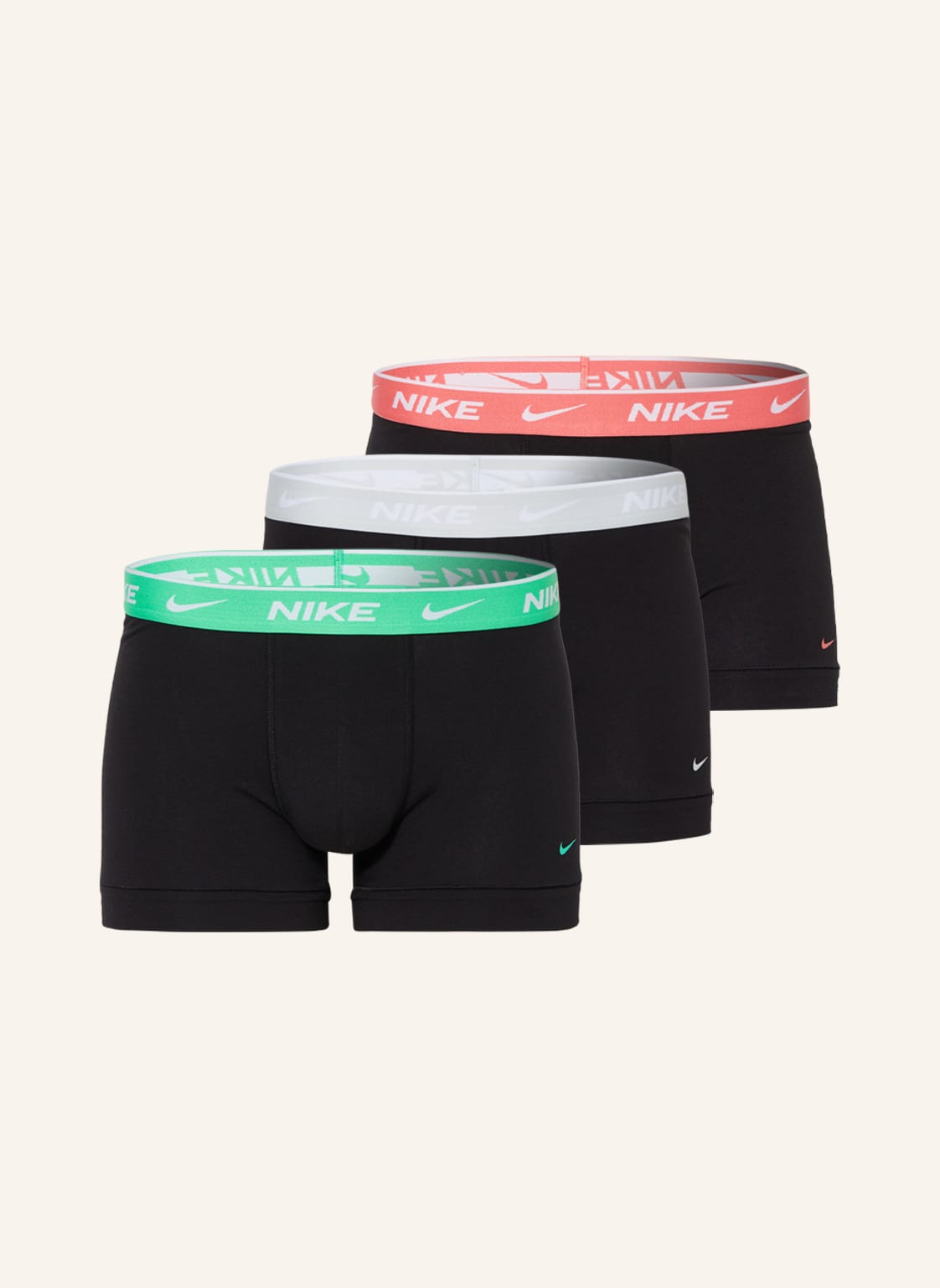 Image of Nike 3er-Pack Boxershorts Everyday rot