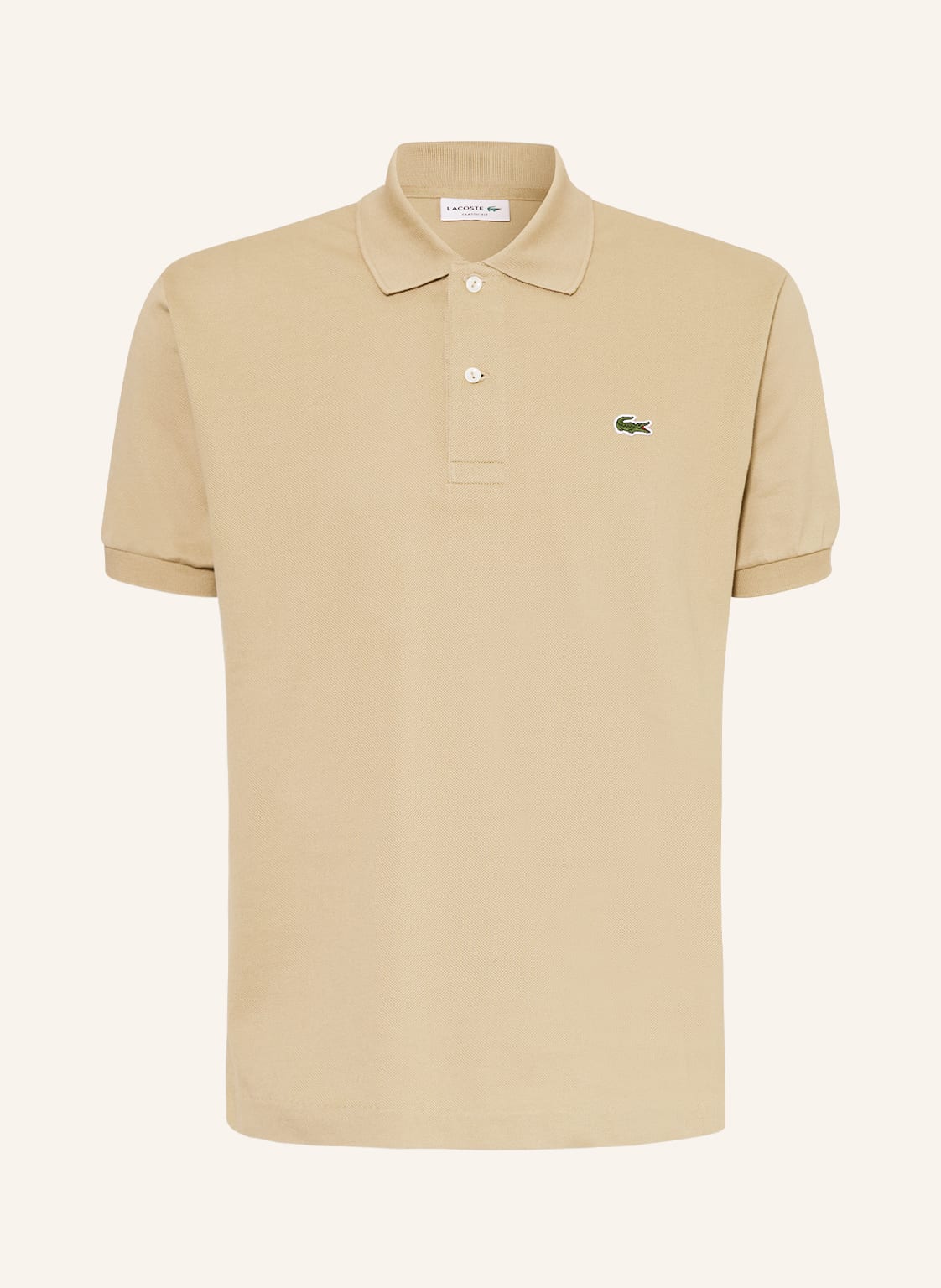 Image of Lacoste Piqué-Poloshirt Classic Fit beige