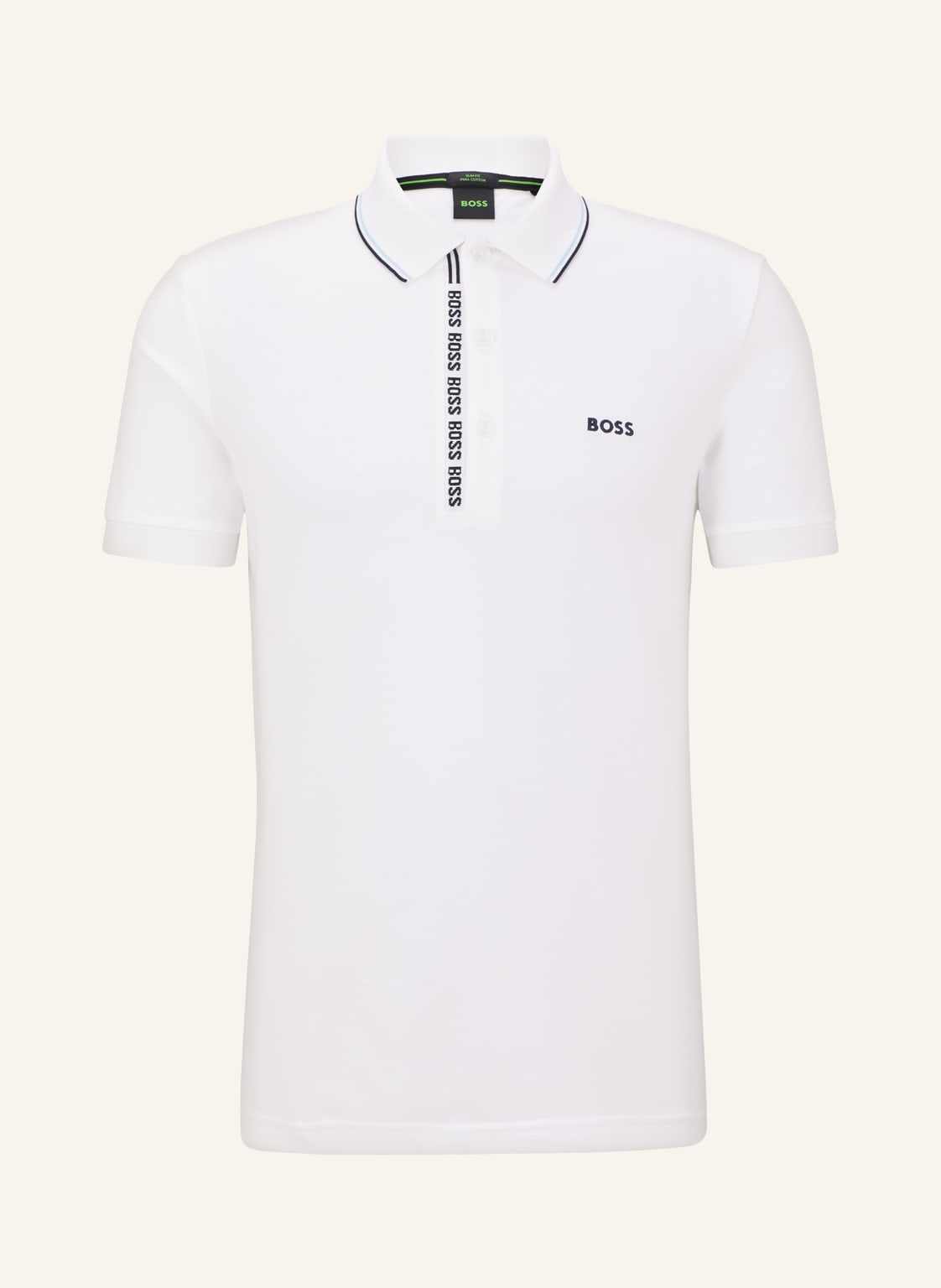 Image of Boss Funktions-Poloshirt Paule 4 Slim Fit weiss