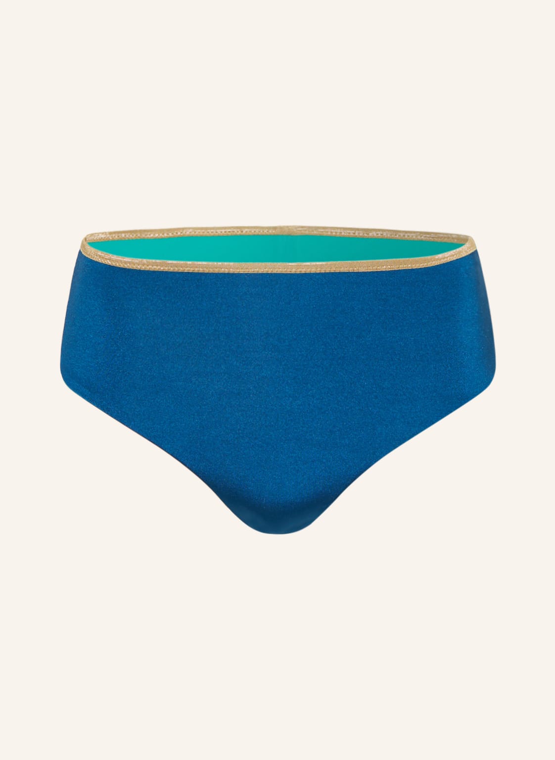 Image of Mymarini Panty-Bikini-Hose Shine Zum Wenden blau