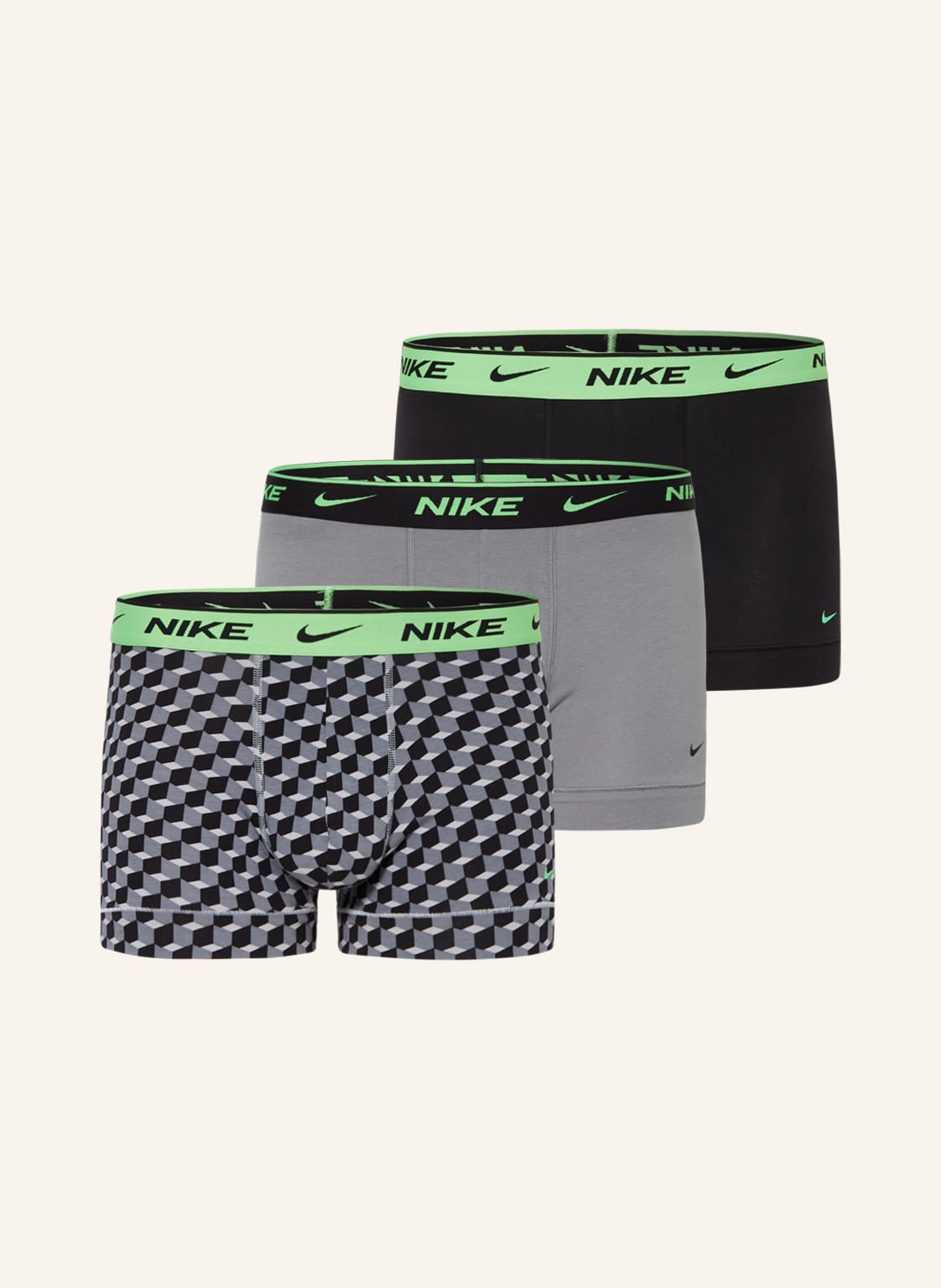 Image of Nike 3er-Pack Boxershorts Everday grau