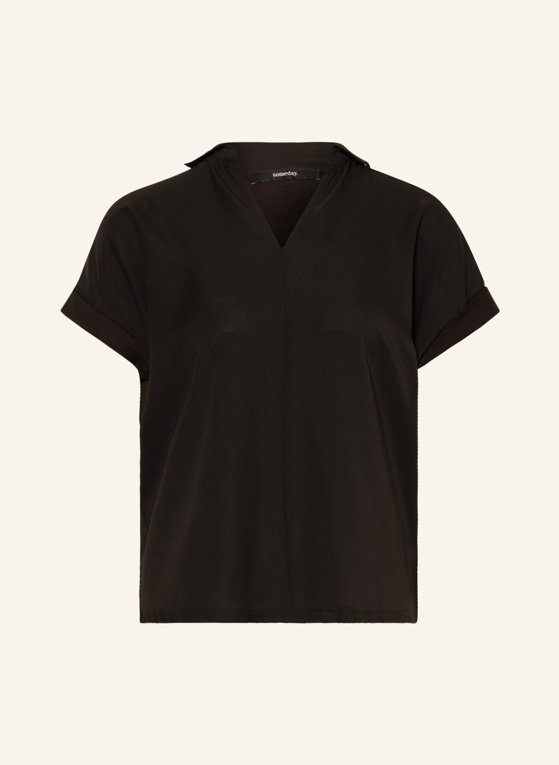 Image of Someday Blusenshirt Kalinda Im Materialmix schwarz