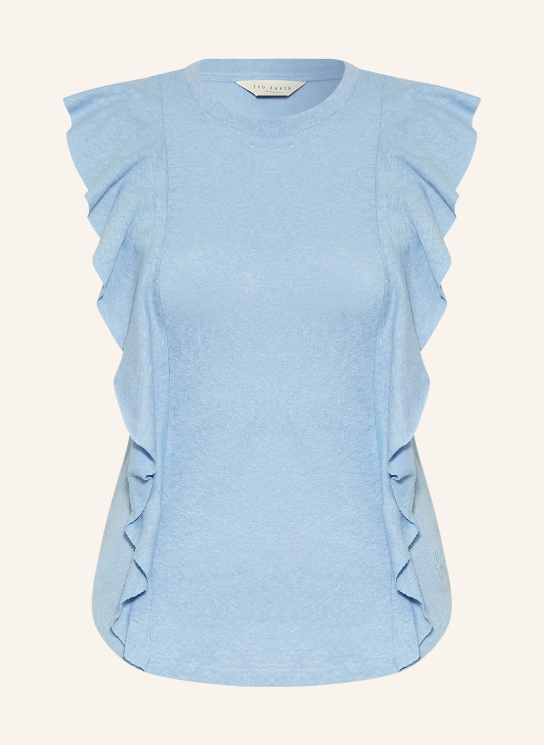 Image of Ted Baker Strickshirt Kathley Mit Leinen Und Volants blau