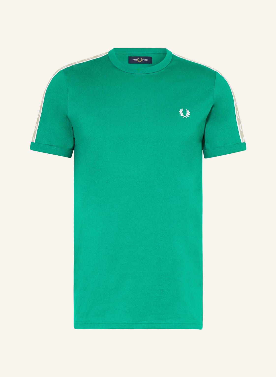 Image of Fred Perry T-Shirt Mit Galonstreifen gruen
