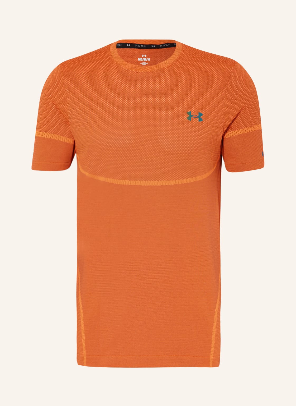 Image of Under Armour T-Shirt Rush™ Seamless Legacy Mit Mesh rot