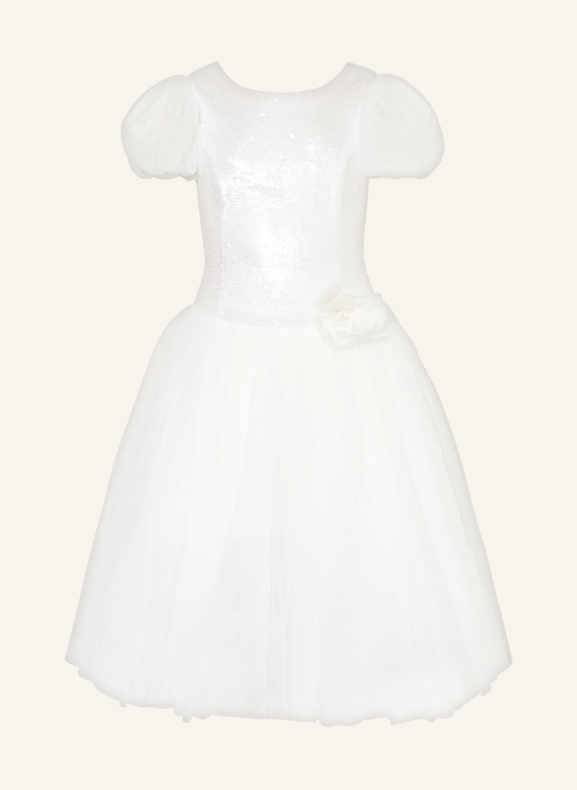 Image of Monnalisa Kleid Mit Pailletten weiss