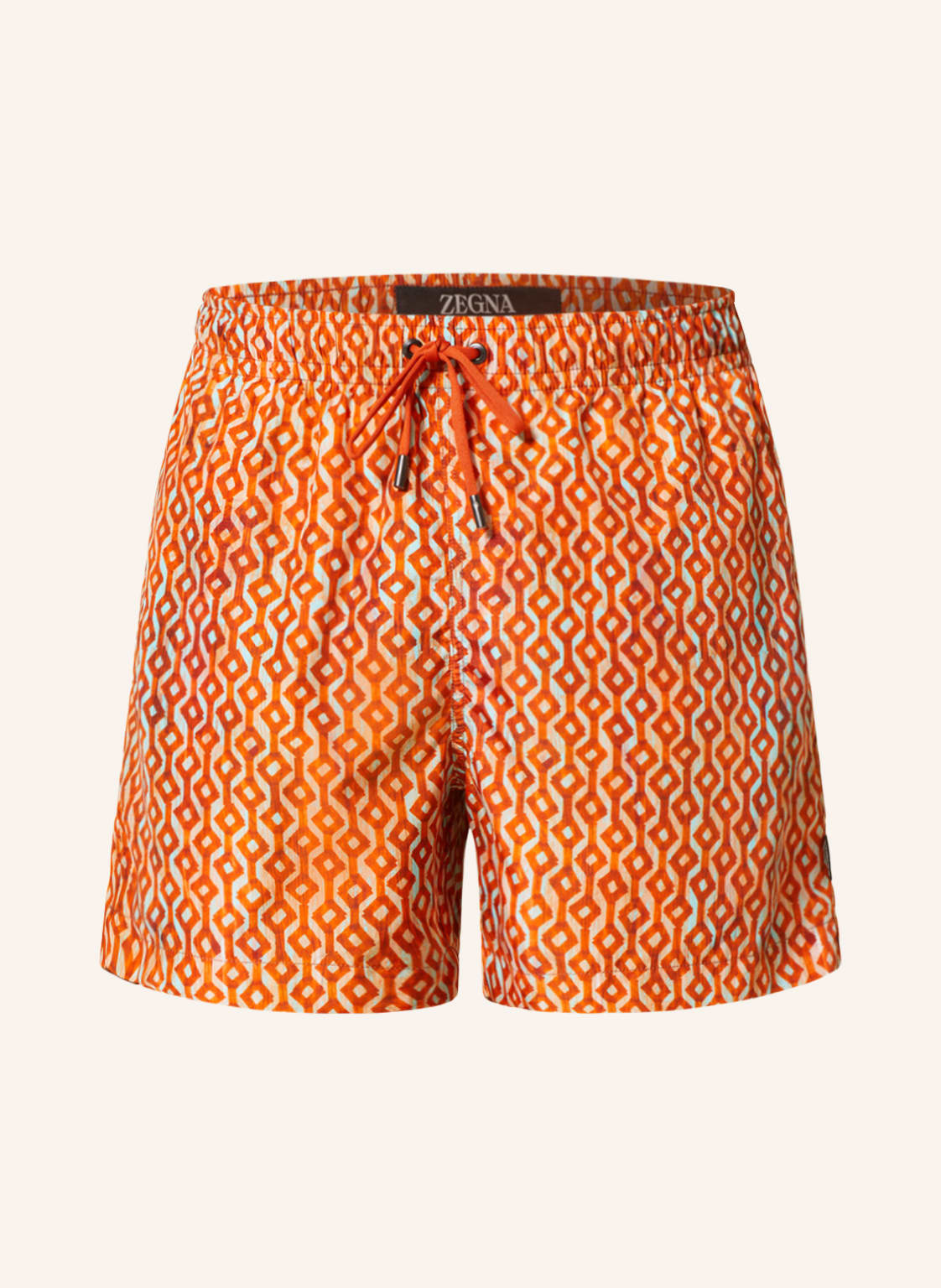 Image of Zegna Badeshorts Tiles orange