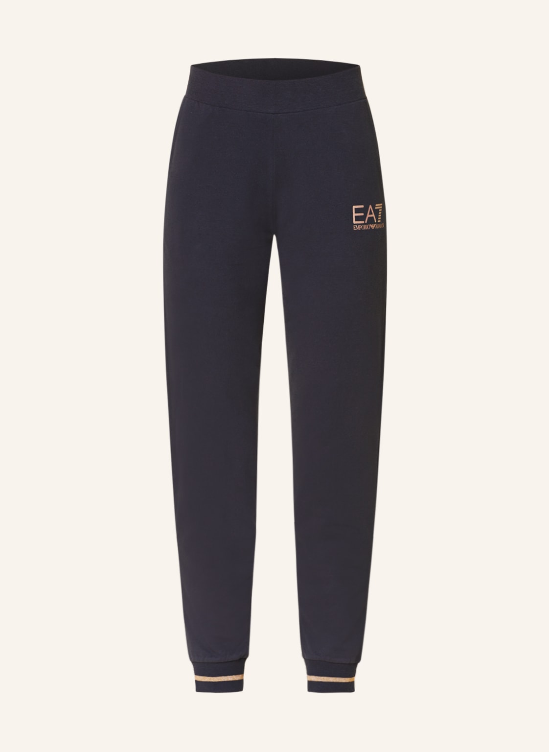 Image of ea7 Emporio Armani Sweatpants Mit Glitzergarn blau