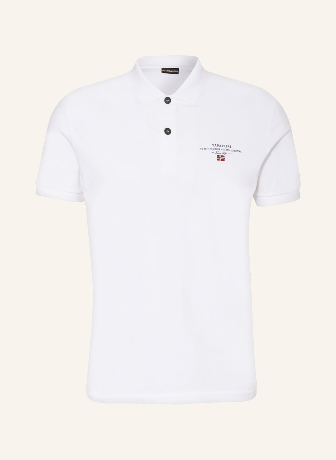 Image of Napapijri Jersey-Poloshirt Elbas weiss