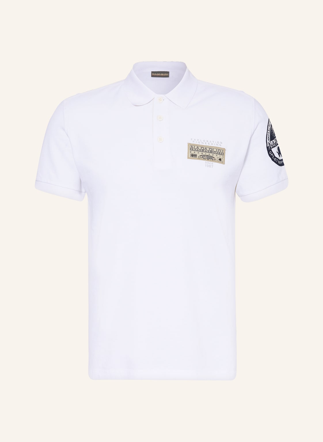 Image of Napapijri Piqué-Poloshirt E-Amundsen weiss