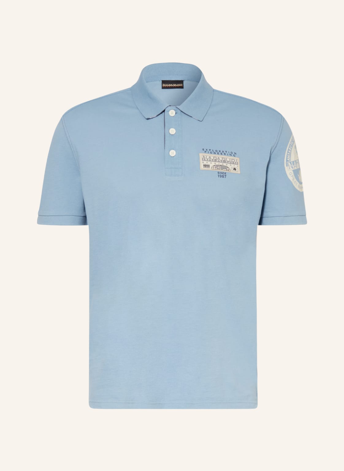 Image of Napapijri Piqué-Poloshirt E-Amundsen blau