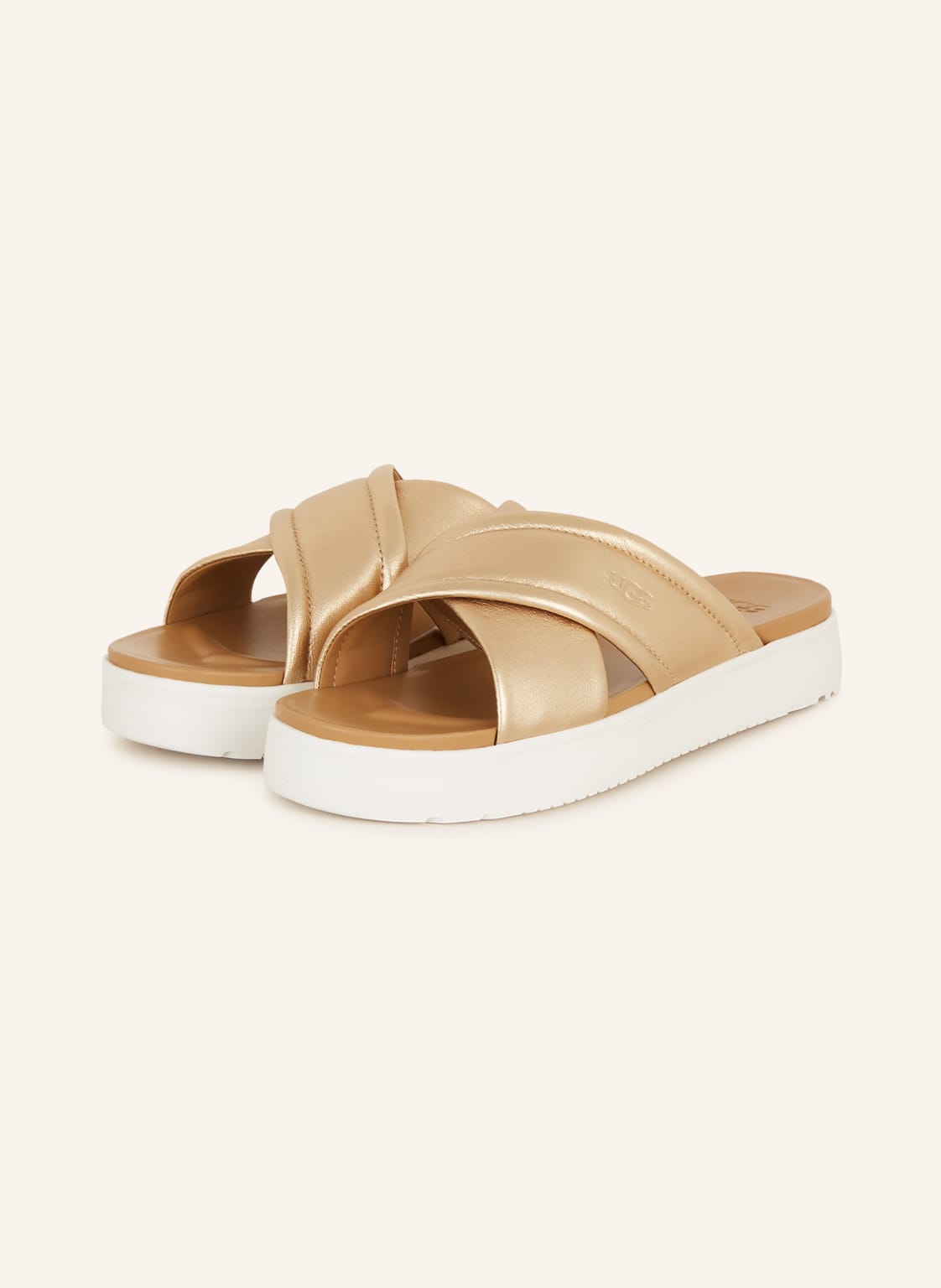 Image of Ugg Plateau-Pantoletten Zayne Crossband gold