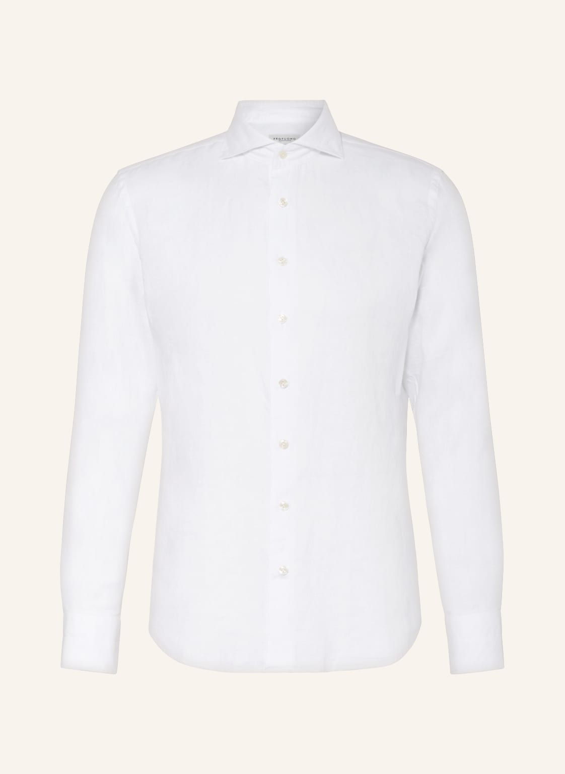 Image of Profuomo Leinenhemd Slim Fit weiss