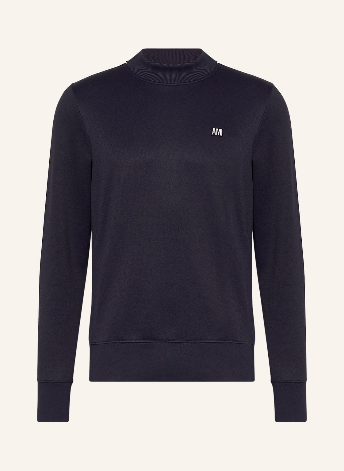 Image of Ami Paris Sweatshirt Mit Galonstreifen blau