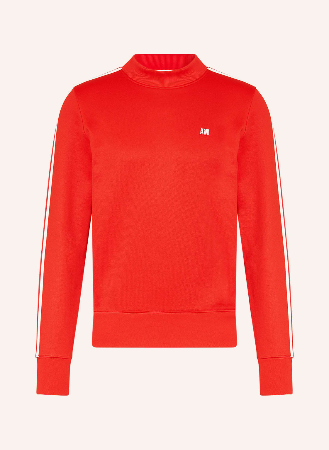 Image of Ami Paris Sweatshirt Mit Galonstreifen rot