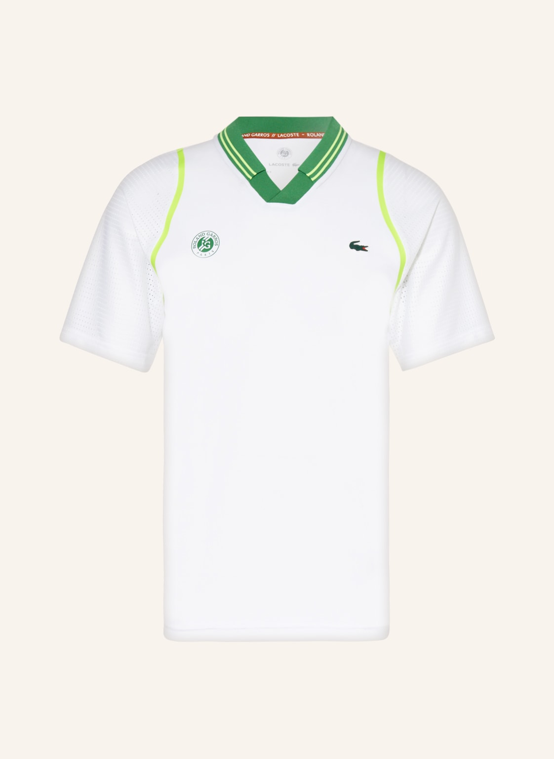 Image of Lacoste Funktions-Poloshirt Mit Mesh weiss