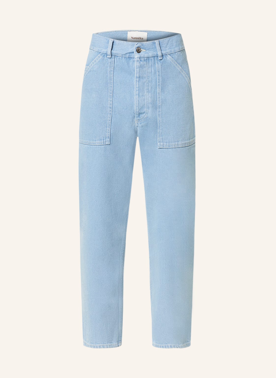 Image of Nanushka Jeans Jasper Regular Fit Mit Verkürzter Beinlänge blau