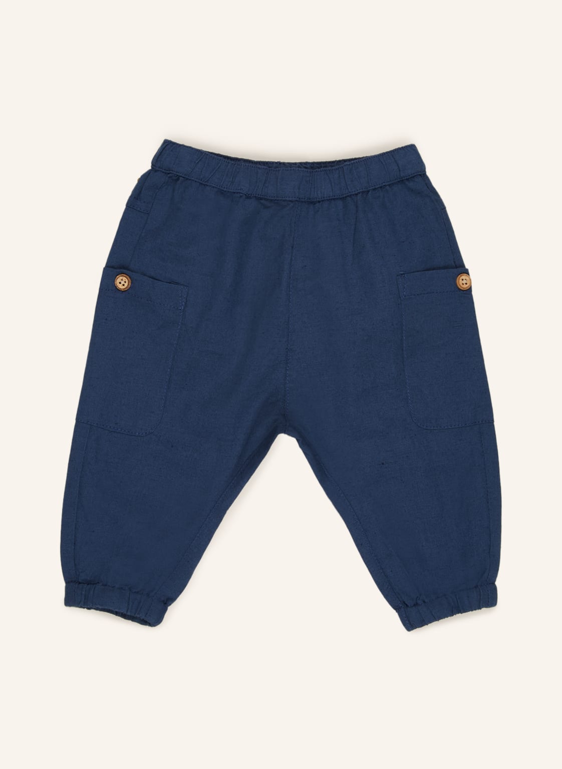 Image of Hust And Claire Hose Tue Mit Leinen blau